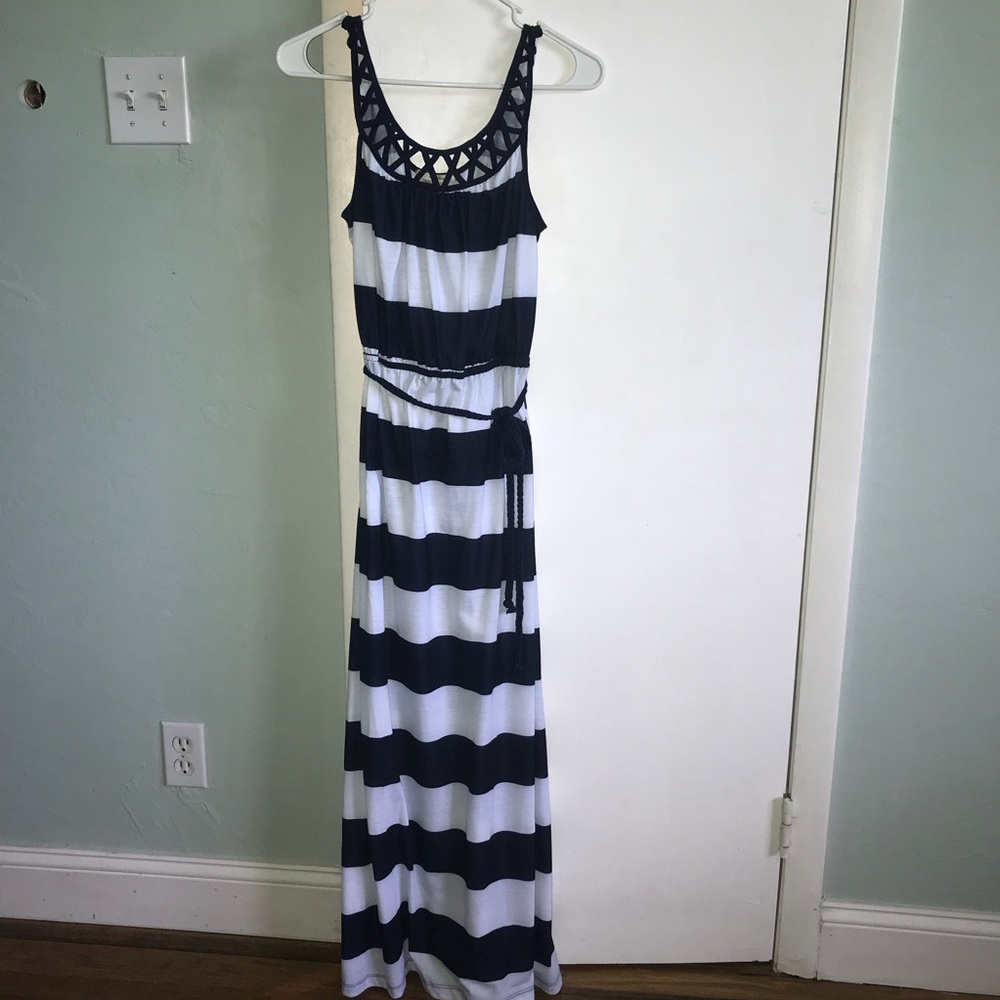 Nautical maxi dress